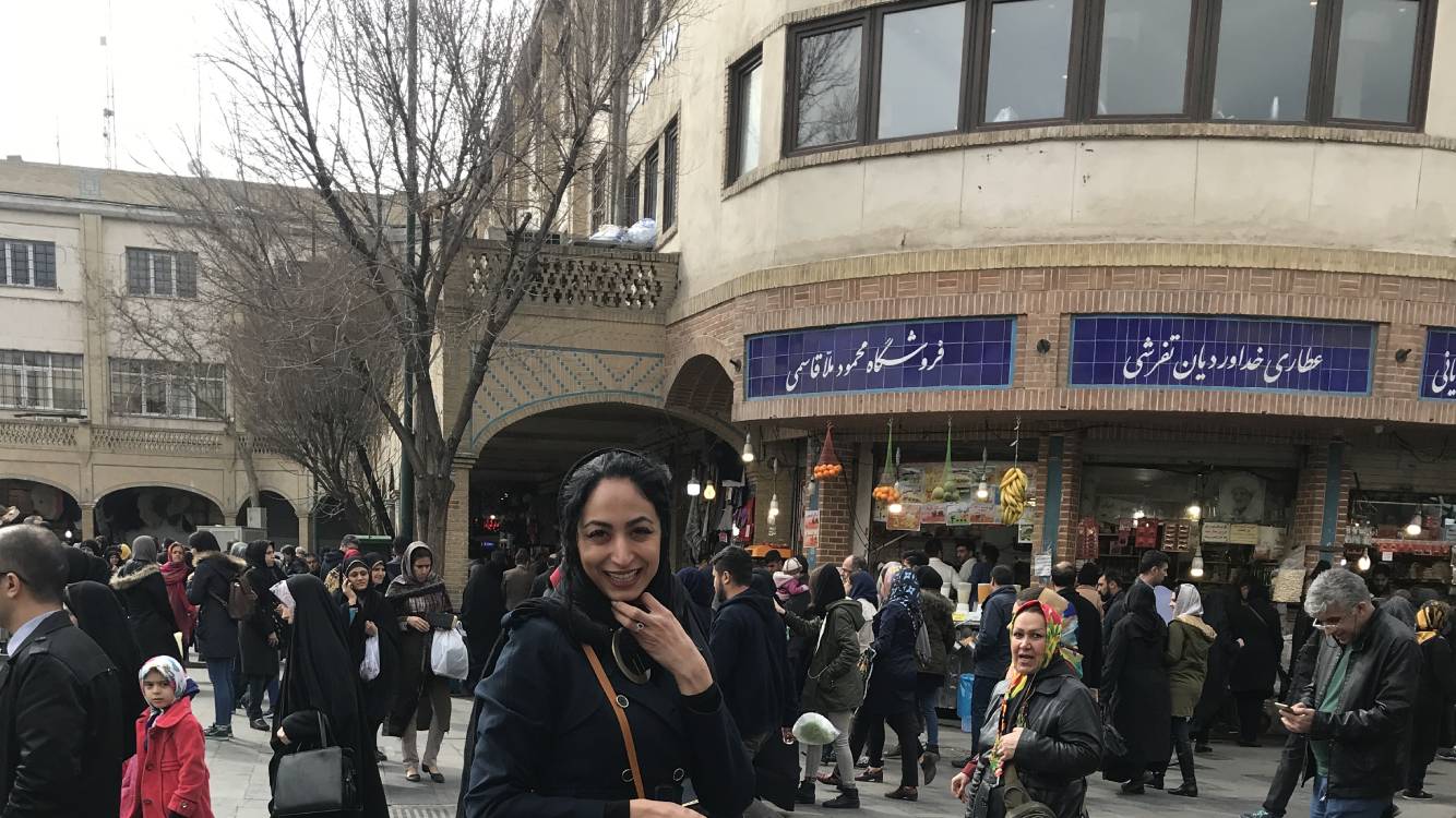 Tehran bazaar district and Golestan palace