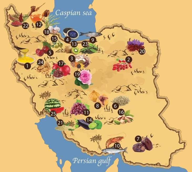 Persian food map