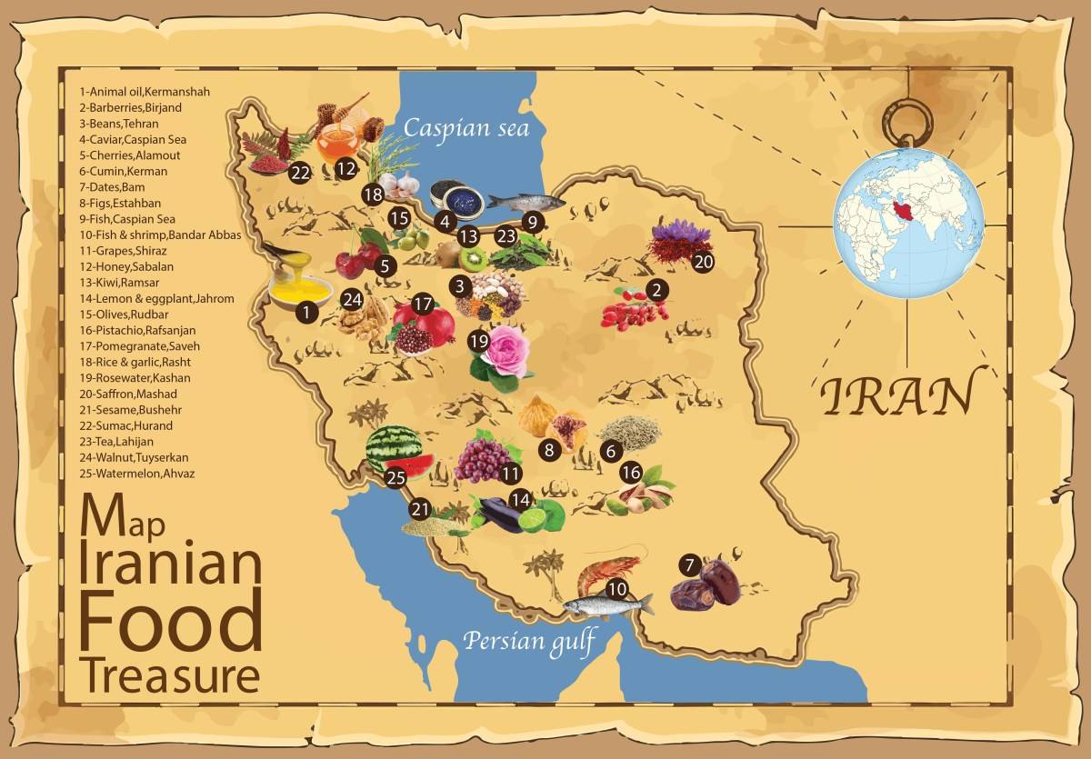 Persia food map