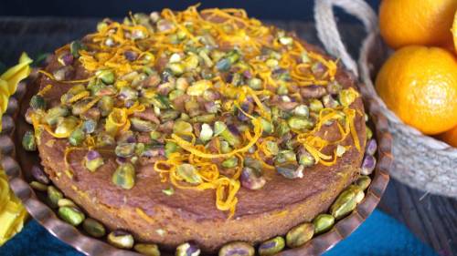 orange blossom pistachio cake